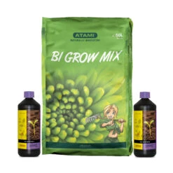 Atami Bi Growmix 50 L Biologisch Vorgedüngte Erde + Soil Dünger A & B Je 1 Liter
