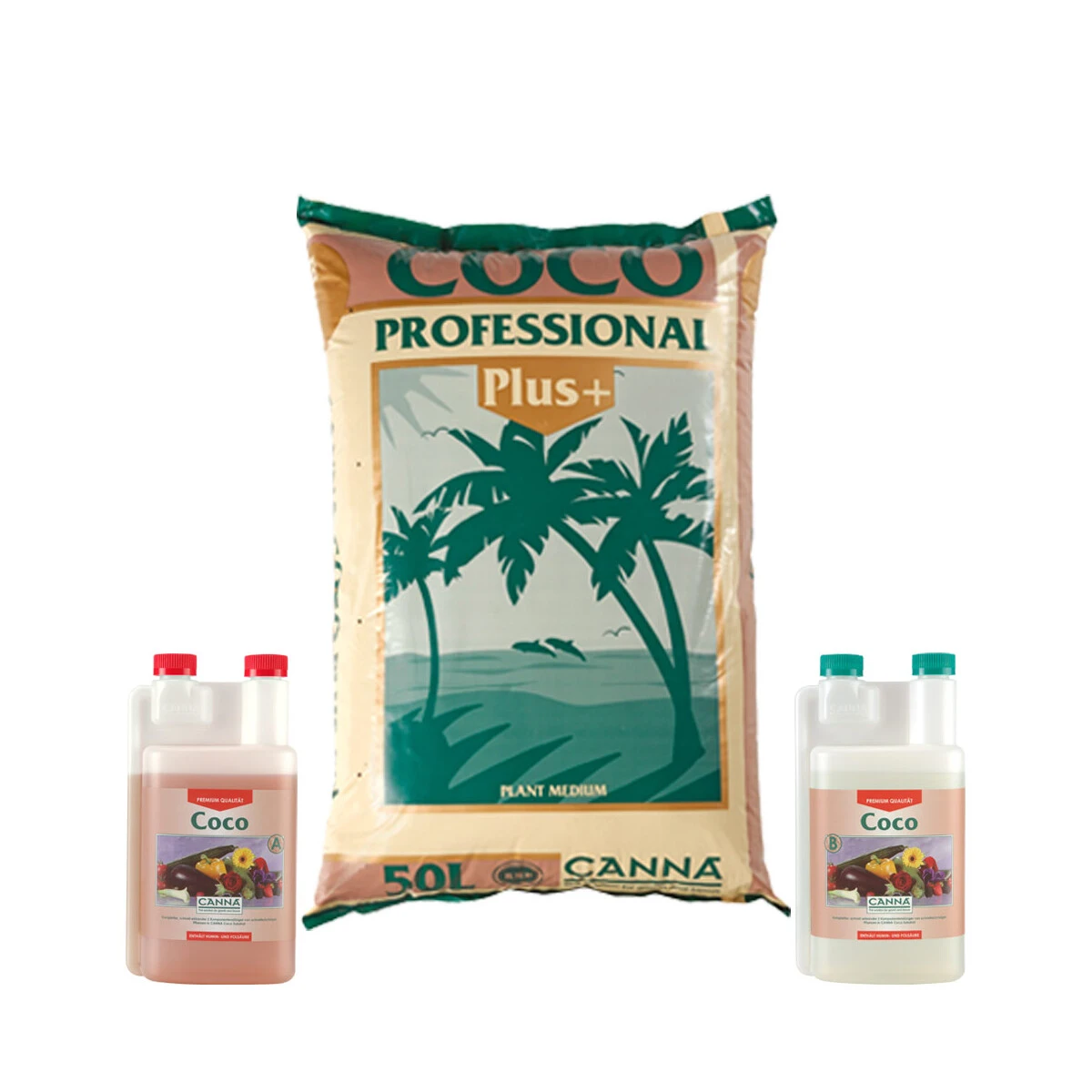Canna Coco Professional Plus 50 L + Canna Coco A & B Je 1 L Dünger Kokos 1 Canna Coco Professional Plus 50 L + Canna Coco A & B Je 1 L Dünger Kokos