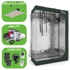 GrowBox Komplettset RoyalRoom 100x50x160 Lucilu Shuttle LED