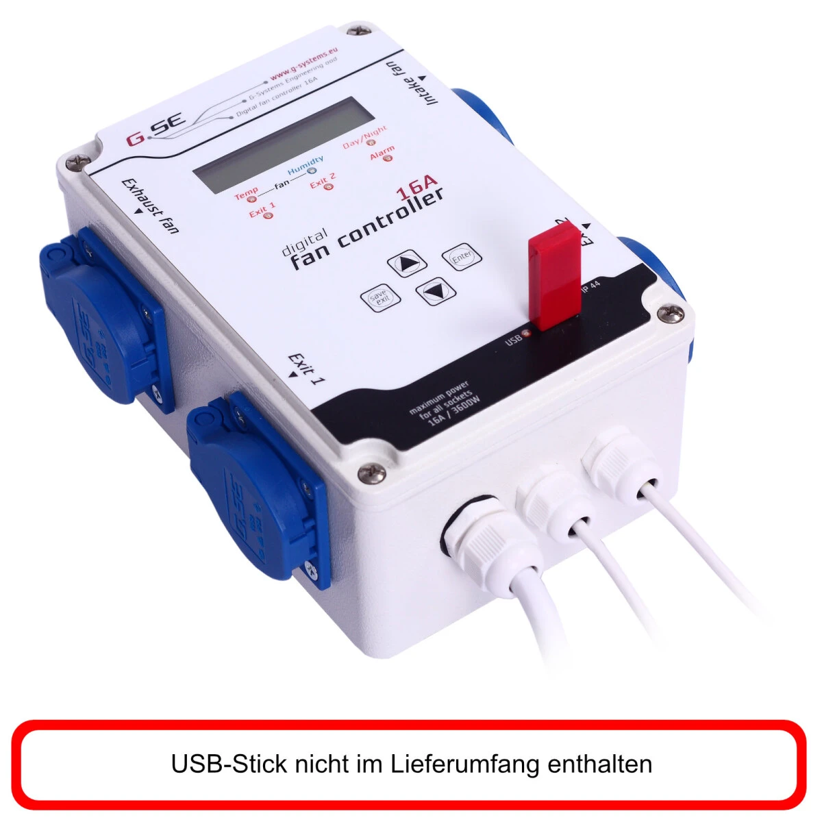 GSE 16A Lüftungsregler (2fan 2switch) 2 GSE 16A Lüftungsregler (2fan 2switch) – Bild 2